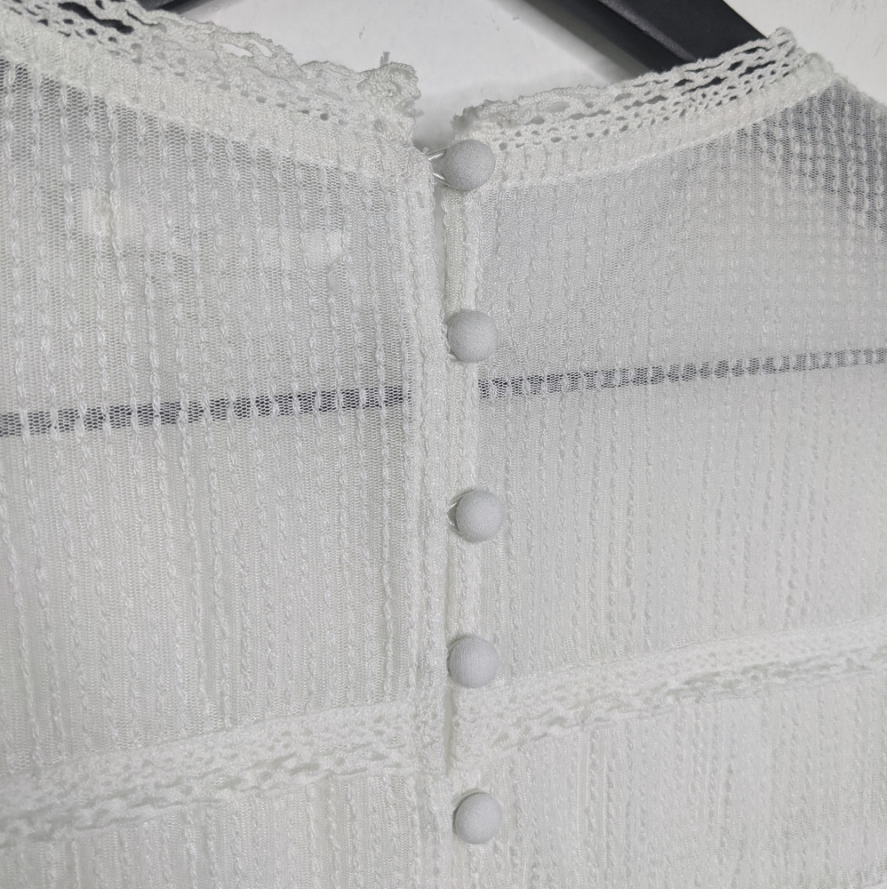 Tularosa Eyelet Clayton Mini Dress in Cloud S EUC - Picture 8 of 14